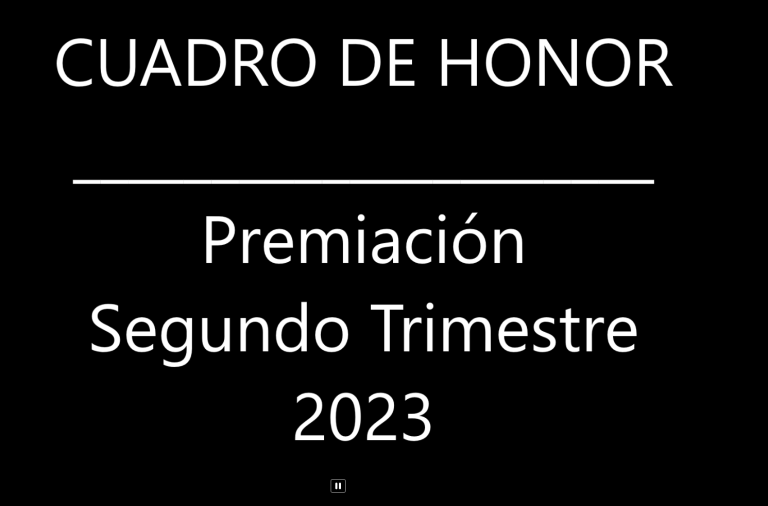 CUADRO DE HONOR (2do trimestre 2023)