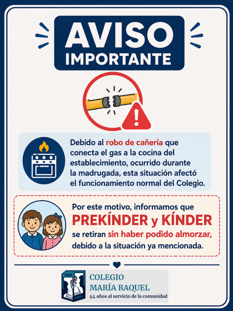 AVISO IMPORTANTE ALUMNOS NT1 y NT2